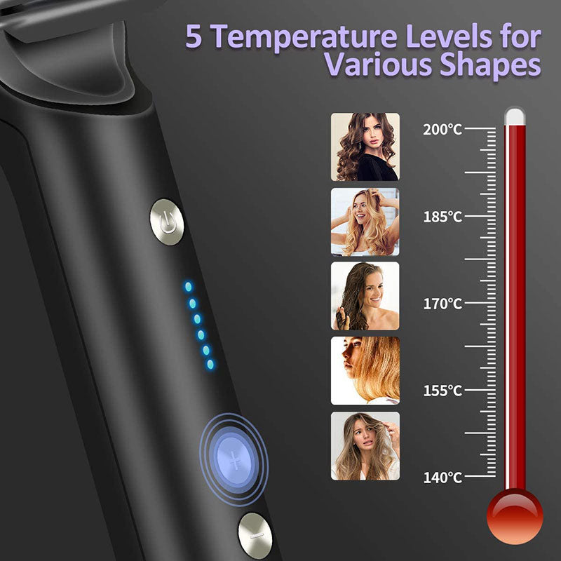 Alisador de cabelo termostático Pente 5 configurações de temperatura Escova de alisamento Calor rápido cabelo profissional alisamento brus